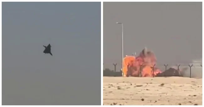 В Дубае на авиашоу разбился индийский истребитель (2 фото + 5 видео)